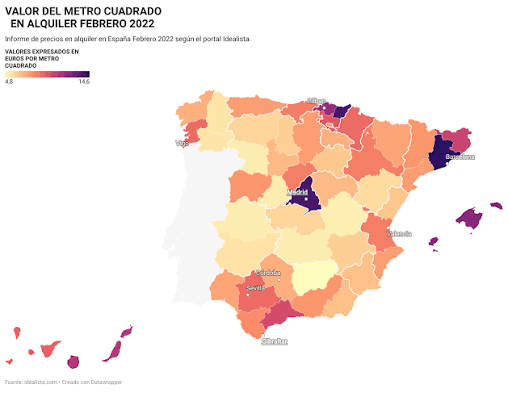 Inversión inmobiliaria: Rentabilidad del alquiler por provincias en España 1 Inversión inmobiliaria: Rentabilidad del alquiler por provincias en España